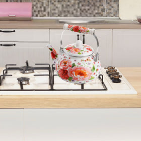 DEAYOU decorative floral kettle doubles as stylish kitchen decor and serveware