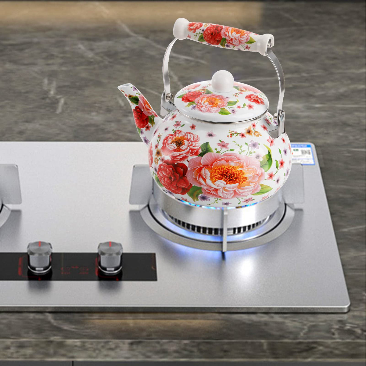 DEAYOU no whistle kettle reduces kitchen noise during morning routines