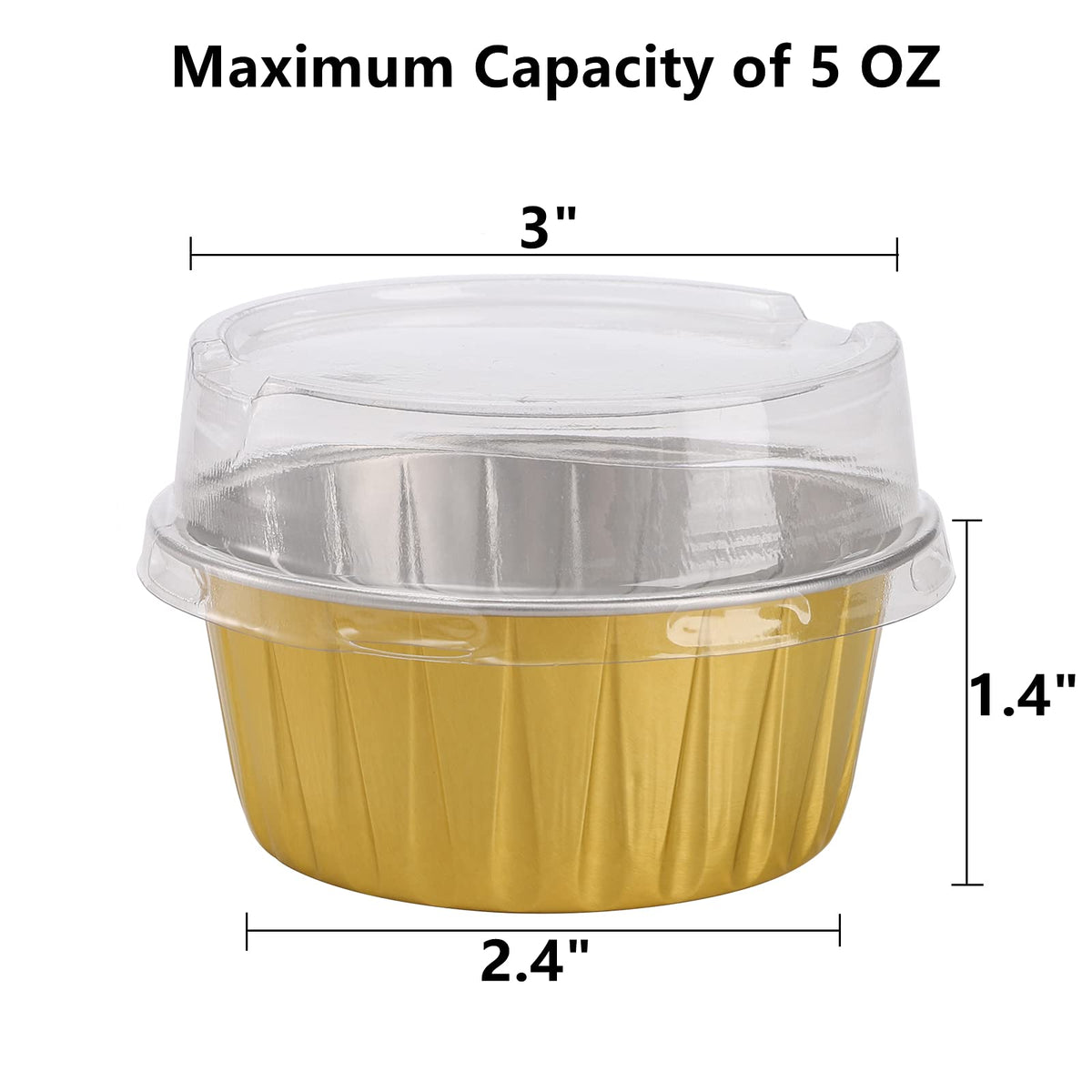 DEAYOU gold mini muffin cups with lids for elegant desserts