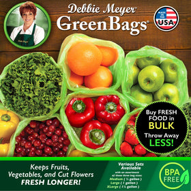 Medium GreenBags in use for fresh produce on shelf