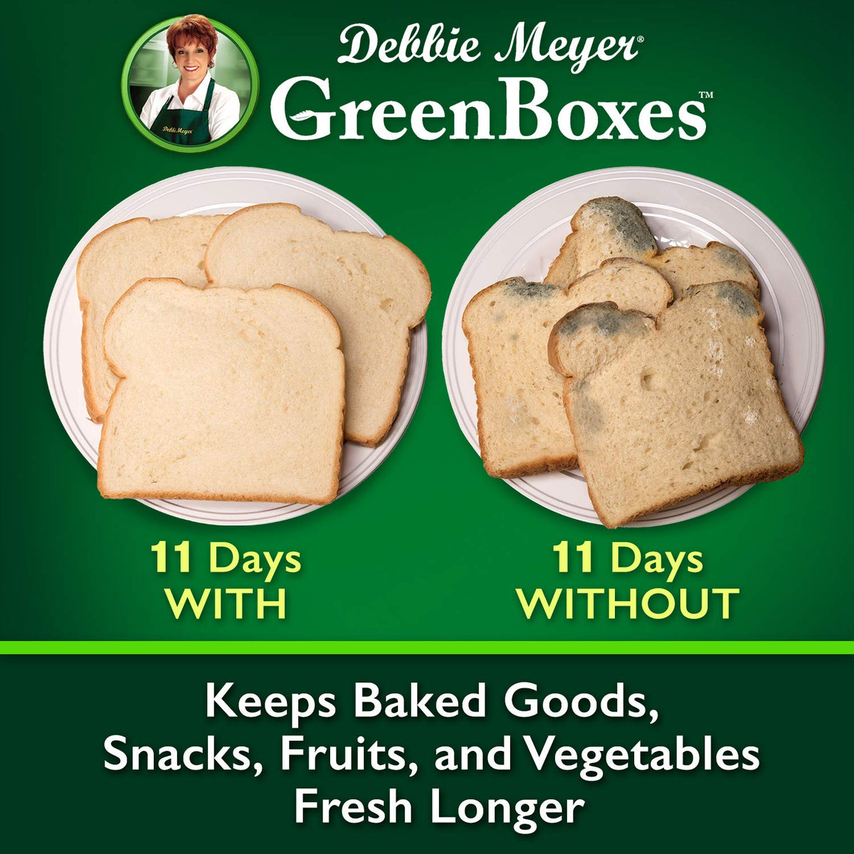 Debbie Meyer GreenBoxes keep snacks organized and reduce pantry clutter.