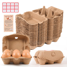 DecarDamai 40-pack egg cartons front view showing durable exterior and secure clasp.