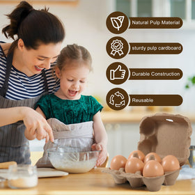 DecarDamai egg cartons measure 6.1 x 4.5 x 2.76 inches for standard eggs.