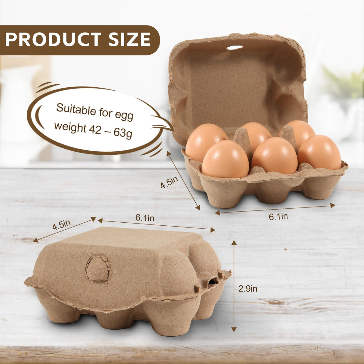 DecarDamai egg cartons interior with riser confirms protective spacing for eggs.