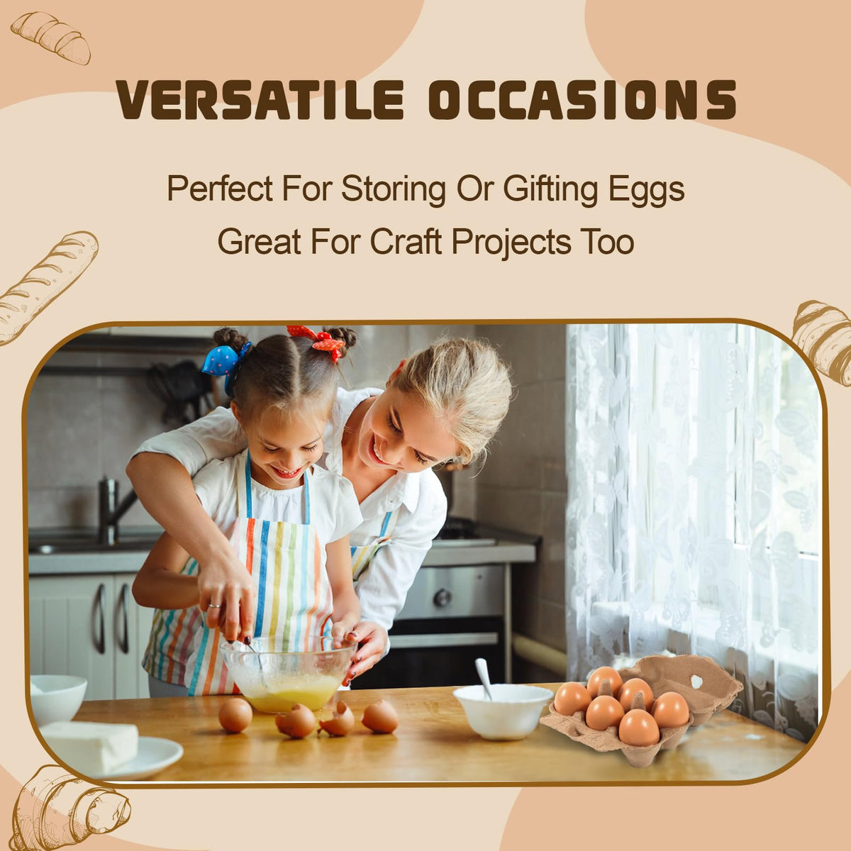 DecarDamai lid with riser keeps eggs secure during transport.