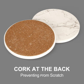 Deceram gold stand with coasters keeps your space tidy and accessible.