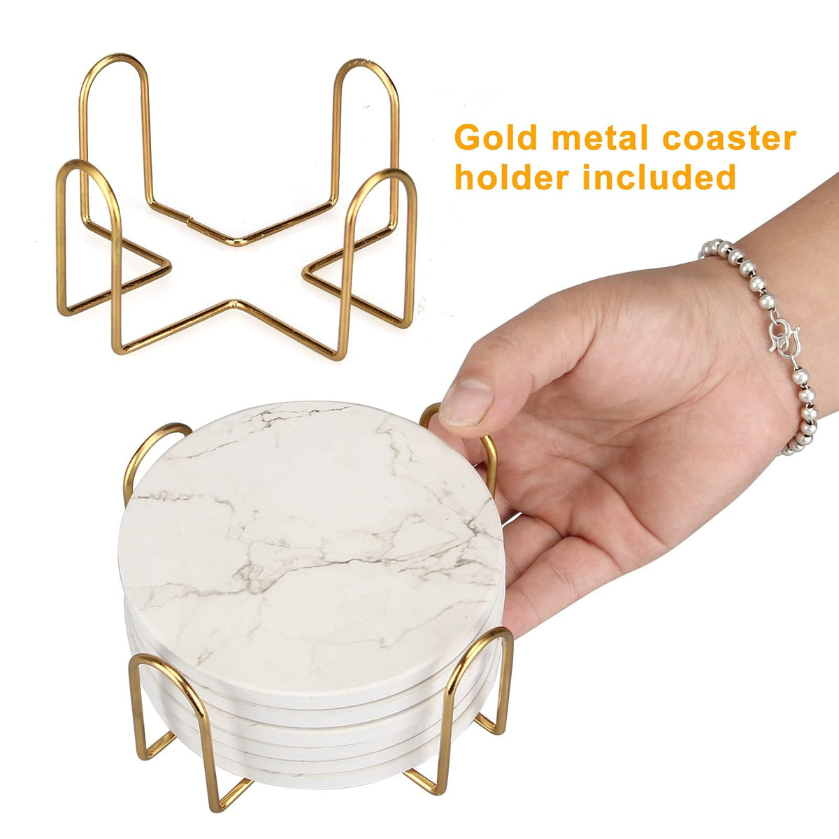 Deceram cork-bottom coasters grip surfaces and resist slipping during gatherings.