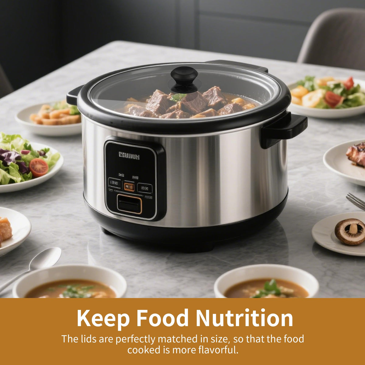 Deckaura oval lid fits Crock-Pot and Hamilton Beach 7-quart models.