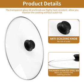 Tempered glass Deckaura lid for heat resistance and clear visibility.