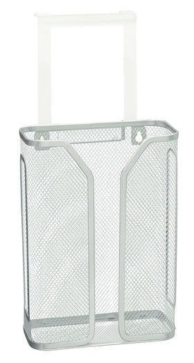 Deco Brothers silver bag holder holds up to 60 bags for organized storage.