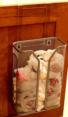 Deco Brothers clear bracket protects cabinet surface while keeping bags accessible.