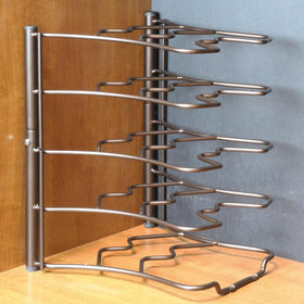 Deco Brothers counter or cabinet rack keeps cookware within reach