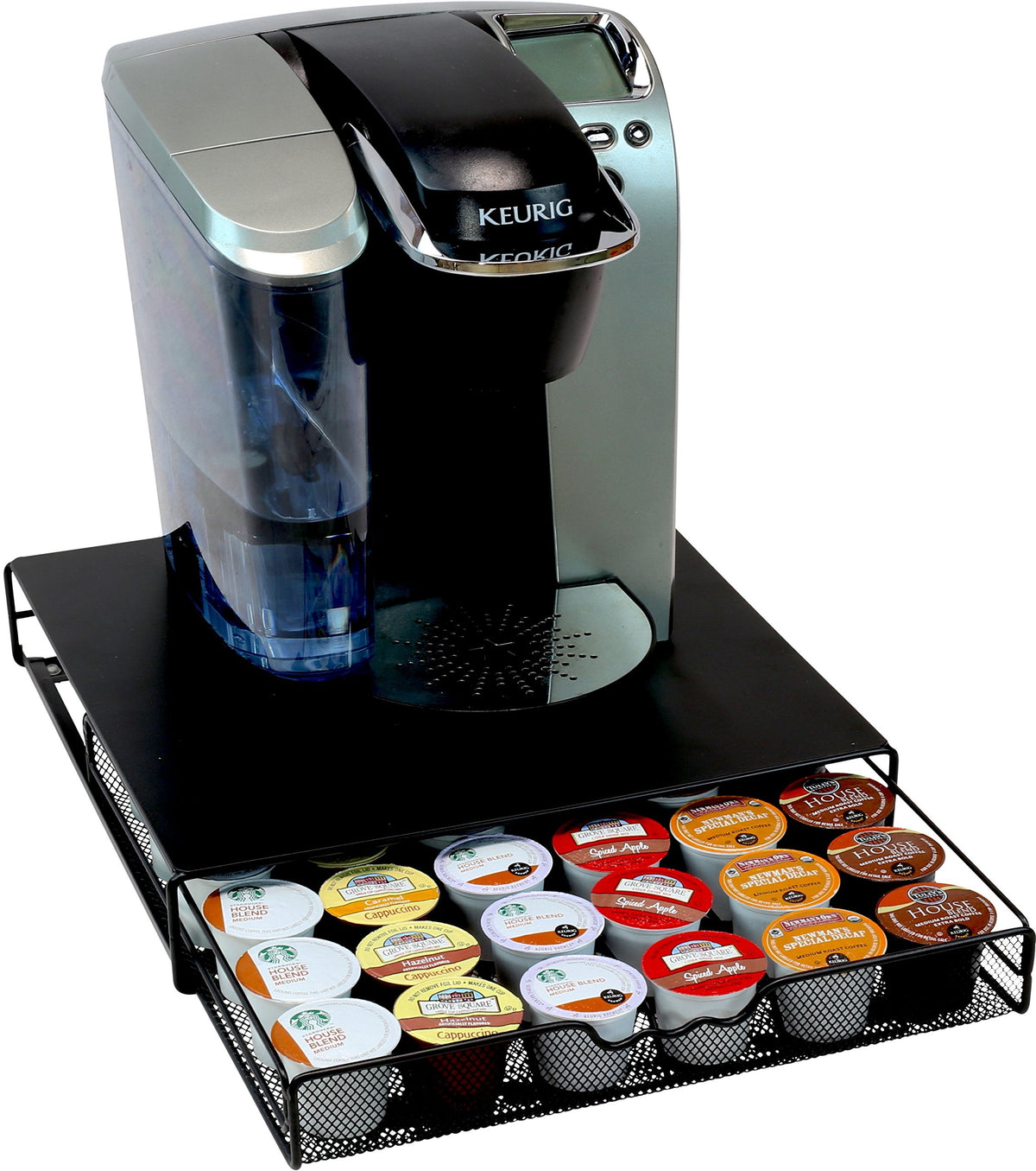 Deco Brothers 36-pod k-cup storage keeps pods tidy and within reach