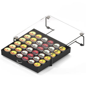 Deco Brothers crystal tempered glass drawer black finish suits modern kitchens.