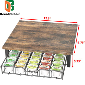 Deco Brothers K-Cup drawer rustic-brown texture adds warm farmhouse style.