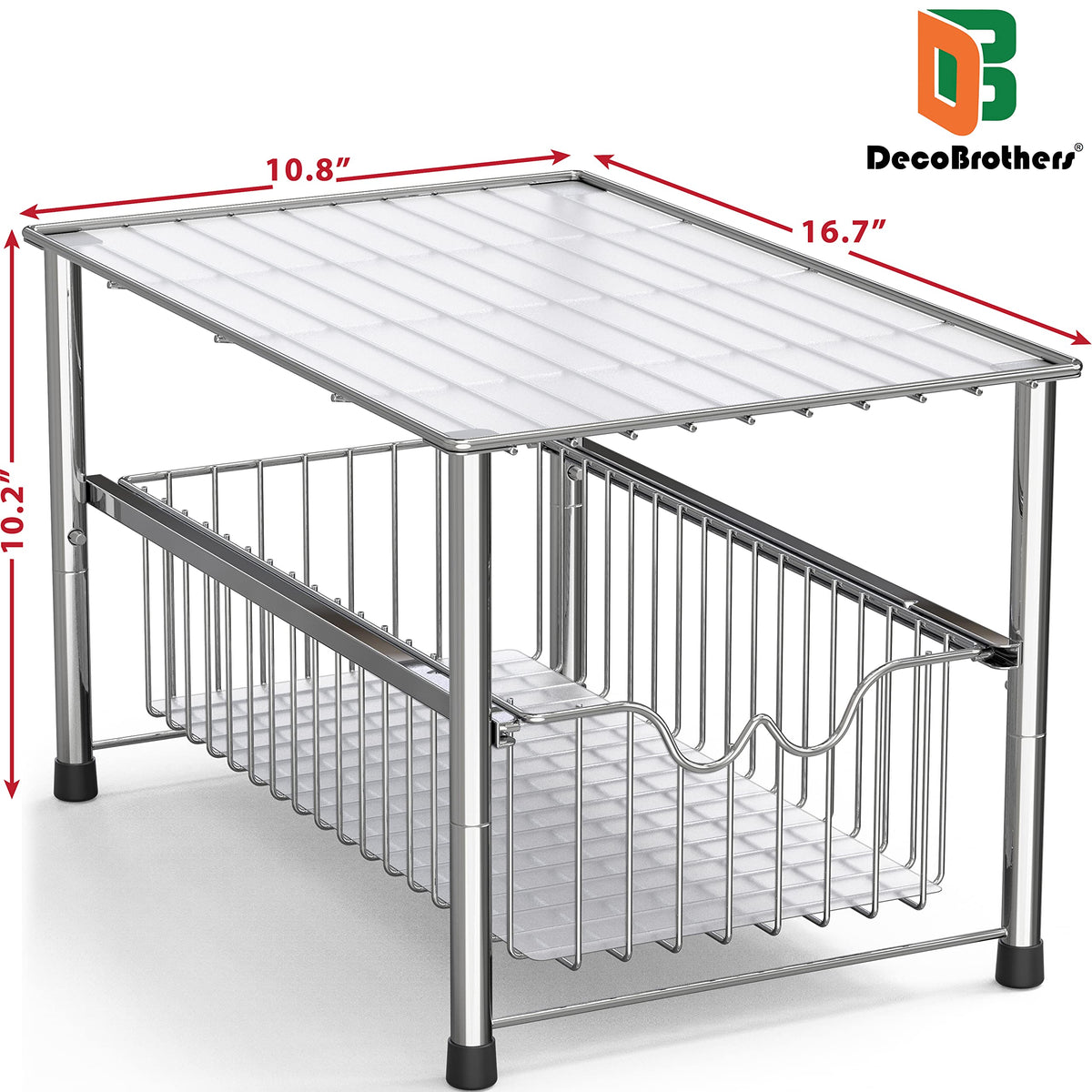 DecoBrothers space-saving setup enabling two-set stacking for extra storage