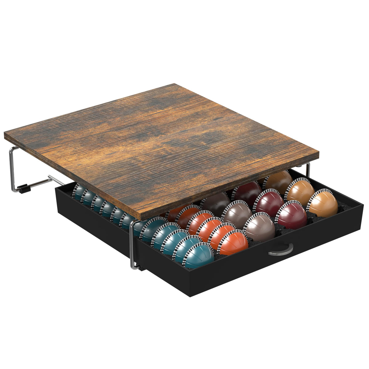 DecoBrothers Supreme Vertuoline Drawer rustic brown finish complements kitchen decor.