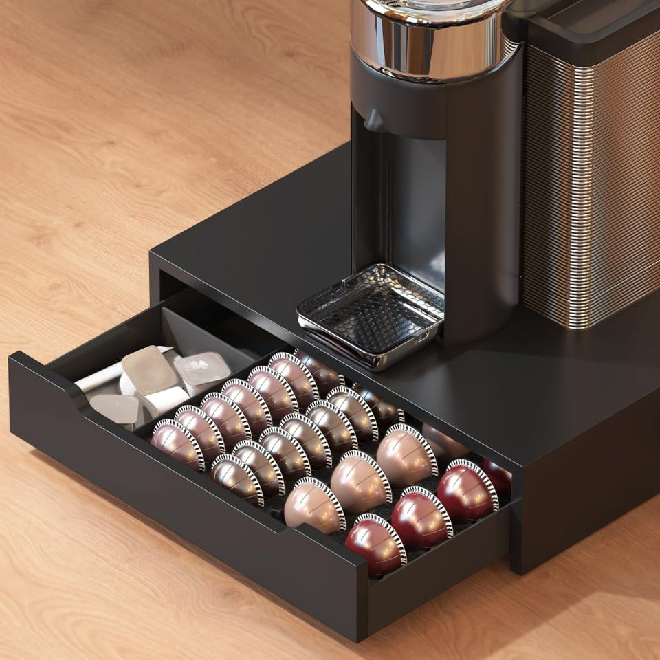 Deco Brothers Vertuoline pod drawer top view showing spacious capsule compartment