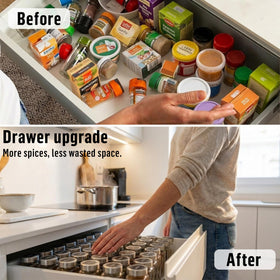 Chalk marker for easy labeling on Deco Haus spice jars