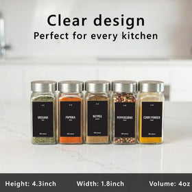 Label sheet with 280 Deco Haus spice labels for quick identification