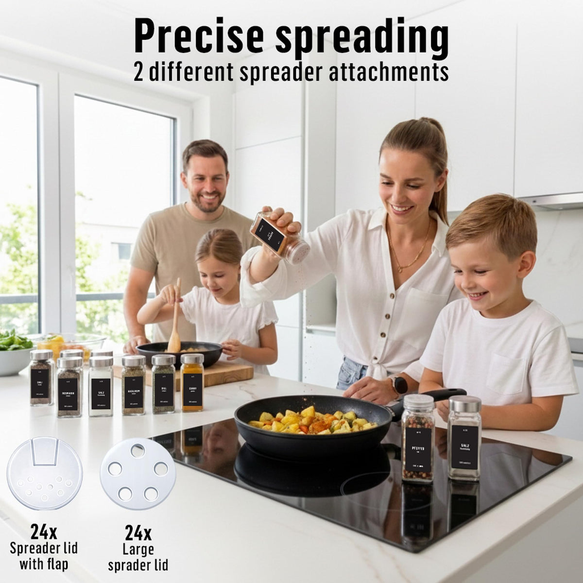 Stainless steel funnel for mess-free refilling with Deco Haus jars