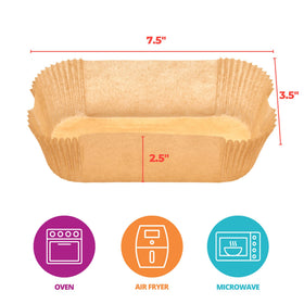 DecoPac loaf tin liner in use keeps batter from sticking.