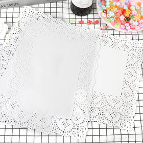 DECORA wedding table lace doilies provide refined backdrop for desserts