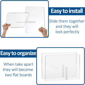 DECORANY acrylic book holder dimensions fit 10.8 by 7 by 5.6 inches.
