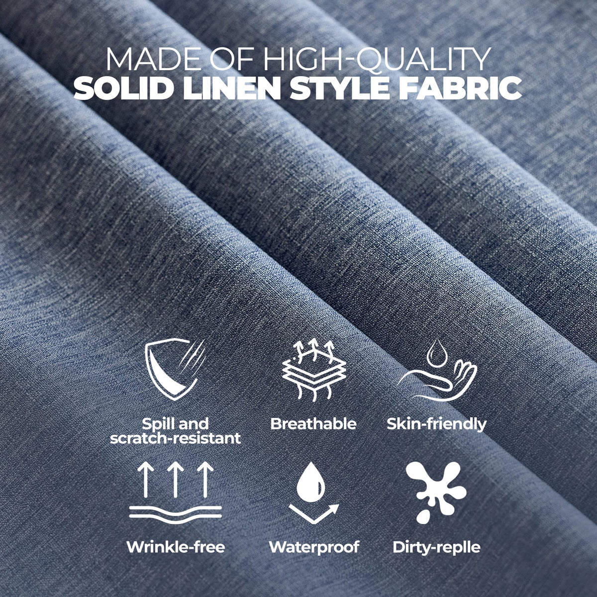 Decorelia easy-care tablecloth can be machine washed and dried on low heat.