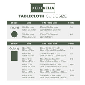 Decorelia versatile round tablecloth for indoor and outdoor dining
