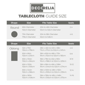 Decorelia round 2-4 seat table cover fits most round tables