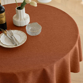 Decorelia waterproof round tablecloth protecting 2-4 seat table surfaces