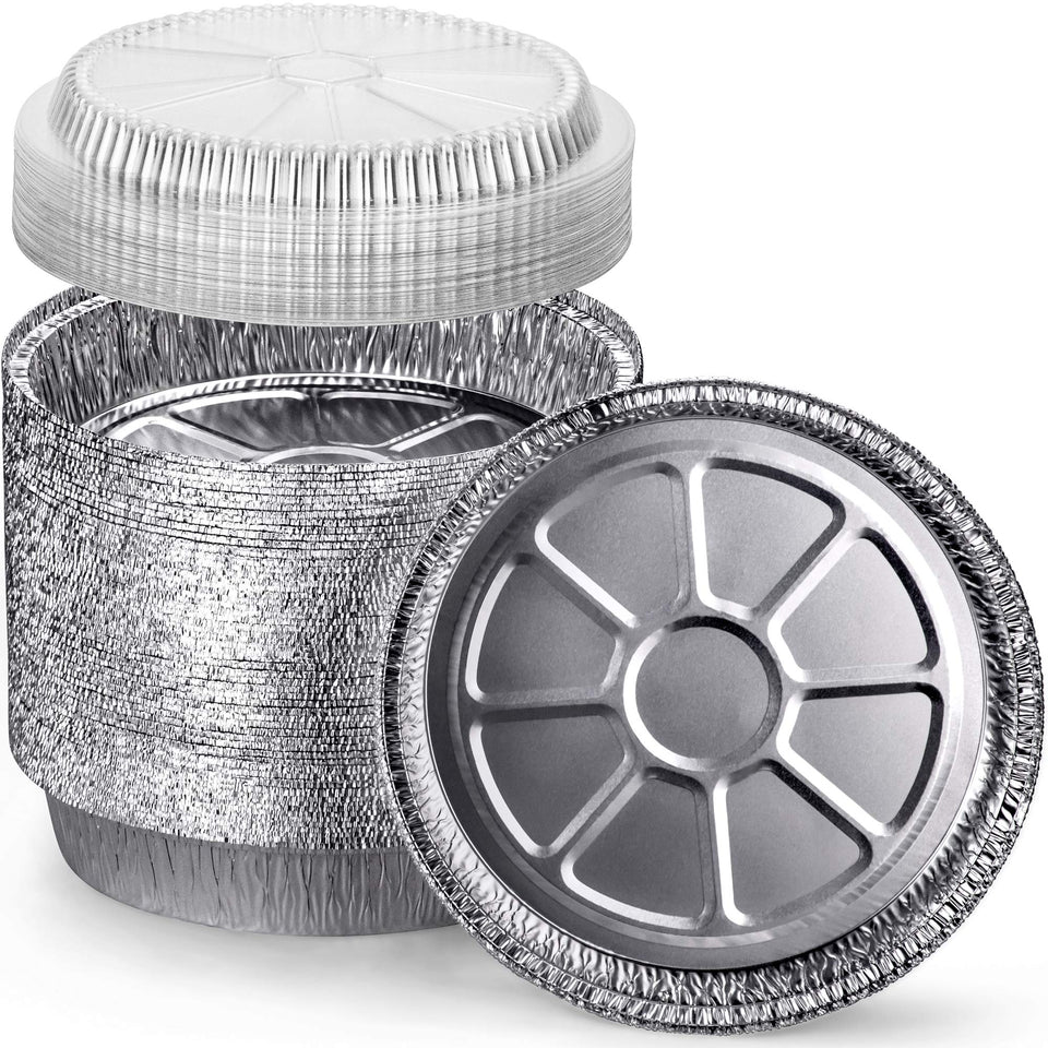 DecorRack 14-round pans with dome lids in a pack for versatile meals and events
