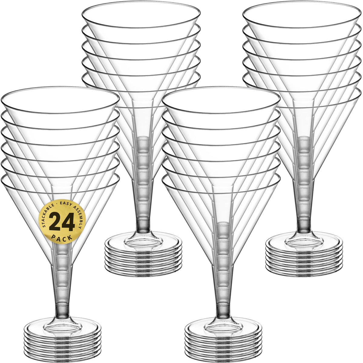 DecorRack BPA-free 7oz martini glasses ideal for safe, reusable serving