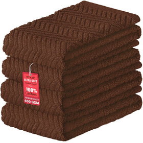 DecorRack 100% cotton kitchen towel with zigzag weave for drying dishes