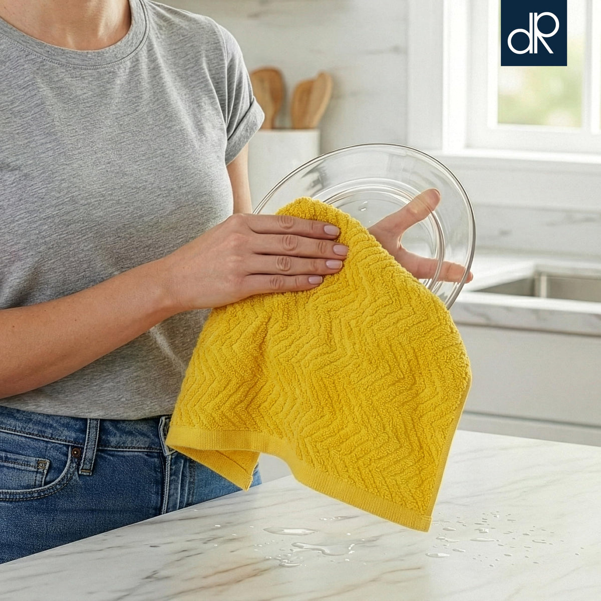 DecorRack fall set orange towel adds warmth while absorbing spills.
