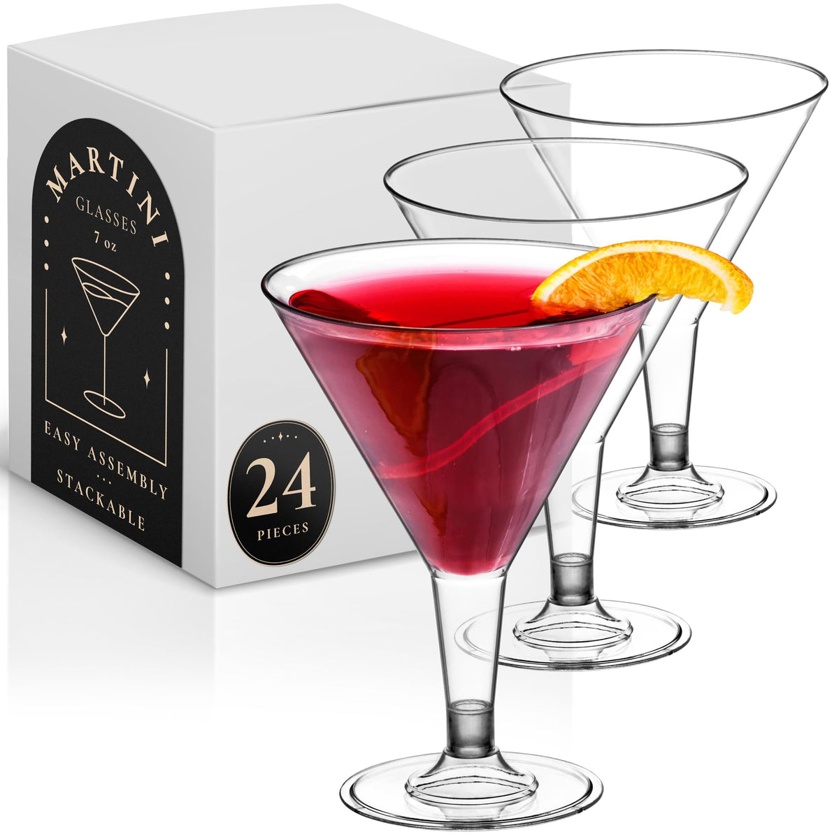 DecorRack martini glasses pack-24 for stylish entertaining