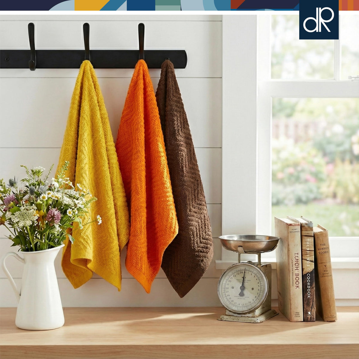 DecorRack soft lint-free towel won't scratch surfaces during drying.