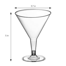 DecorRack stemmed plastic martini glasses with secure two-piece base