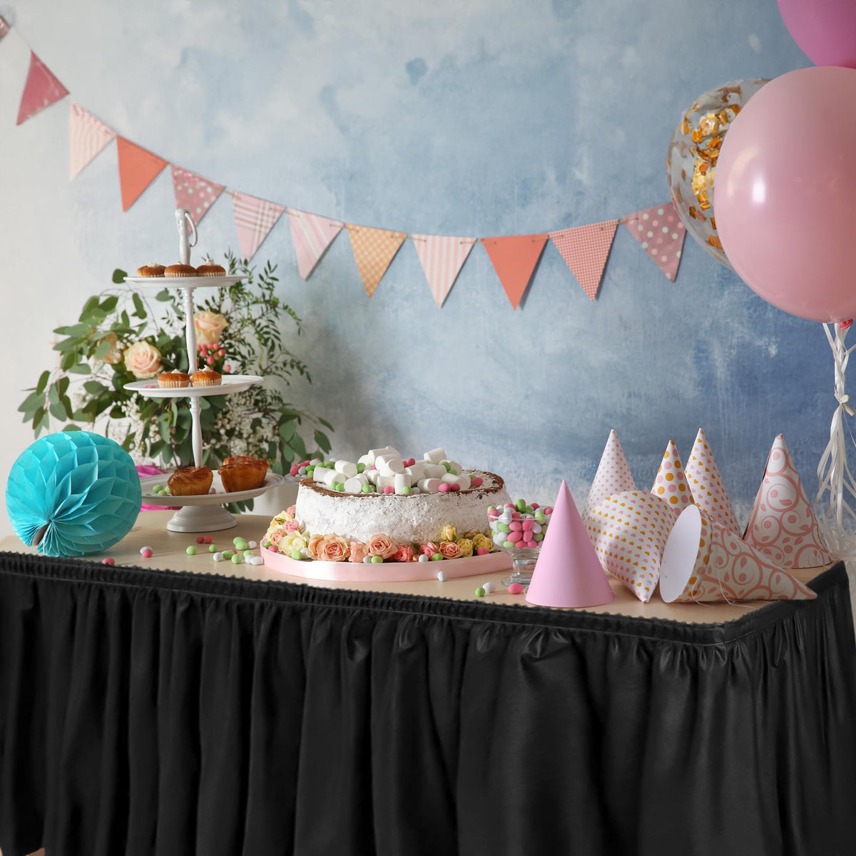 DecorRack table skirt for multi occasion use at meals and parties