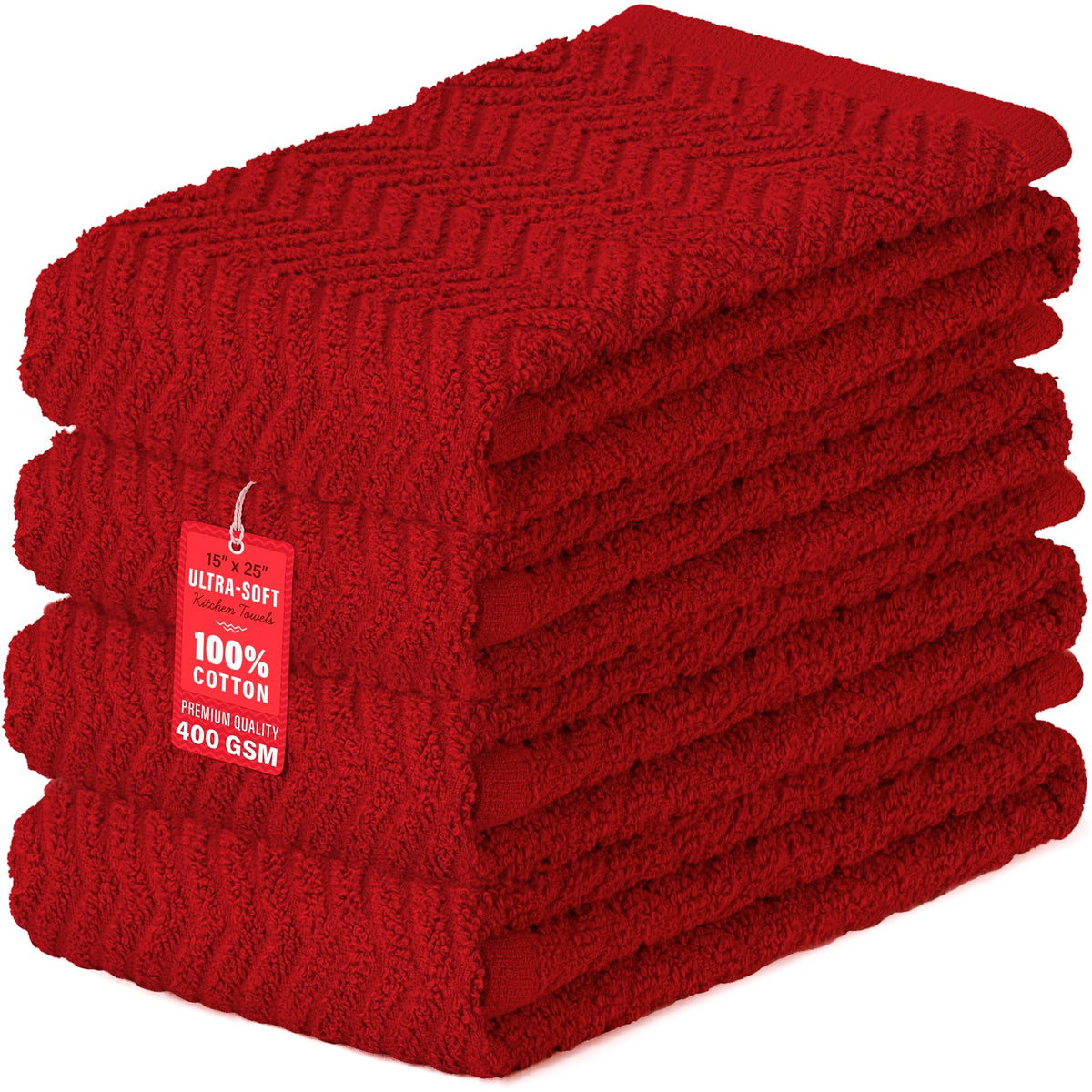 DecorRack towels in zigzag pattern offer ultra-absorbent drying