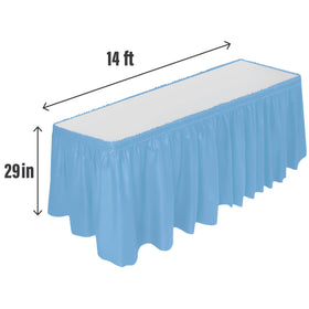 DecorRack two-pack table skirts with adhesive backing for quick installation