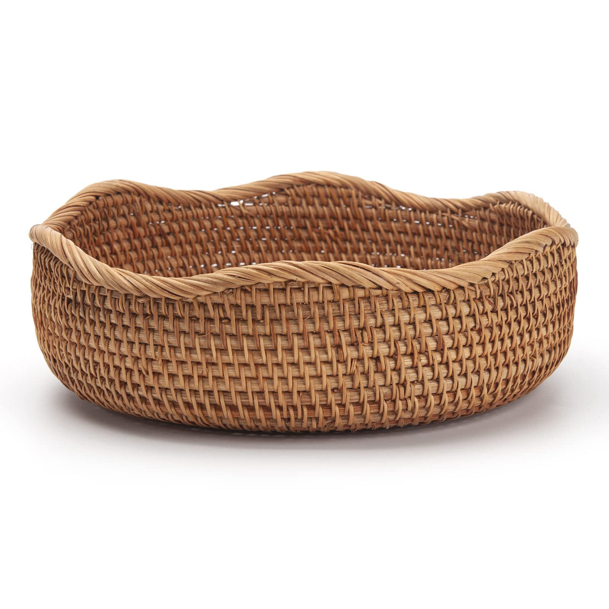 DECRAFTS rattan bread basket round medium ideal for fruit and snacks