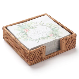 DECRAFTS rattan napkin holder square for rustic dining tables keeps napkins neat