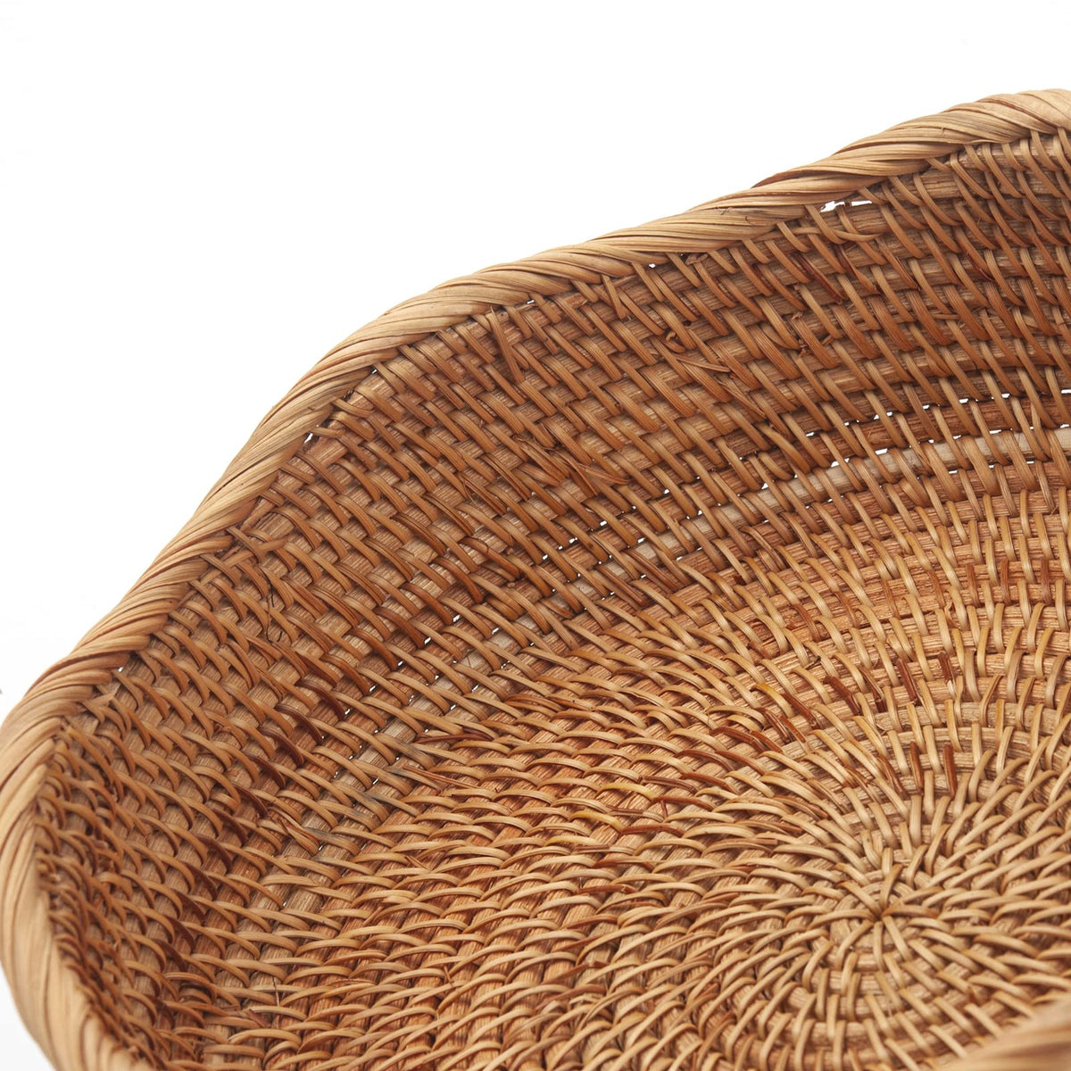 DECRAFTS rattan serving bowl for crackers and snacks on a dining table