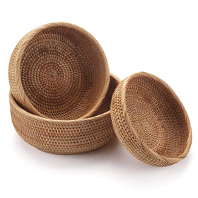 DECRAFTS close up on handwoven rattan texture showing craft detail