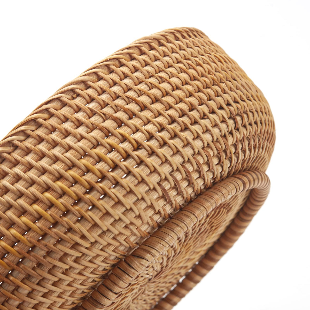 DECRAFTS round rattan fruit baskets medium size ideal for serving chips or bread at table