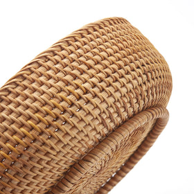 DECRAFTS round rattan fruit baskets medium size ideal for serving chips or bread at table
