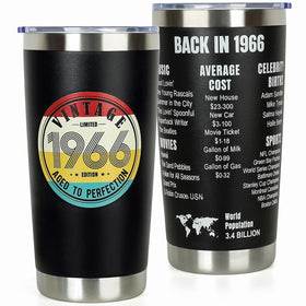 DECZHIYU 60th birthday tumbler in gift box for easy present-giving.