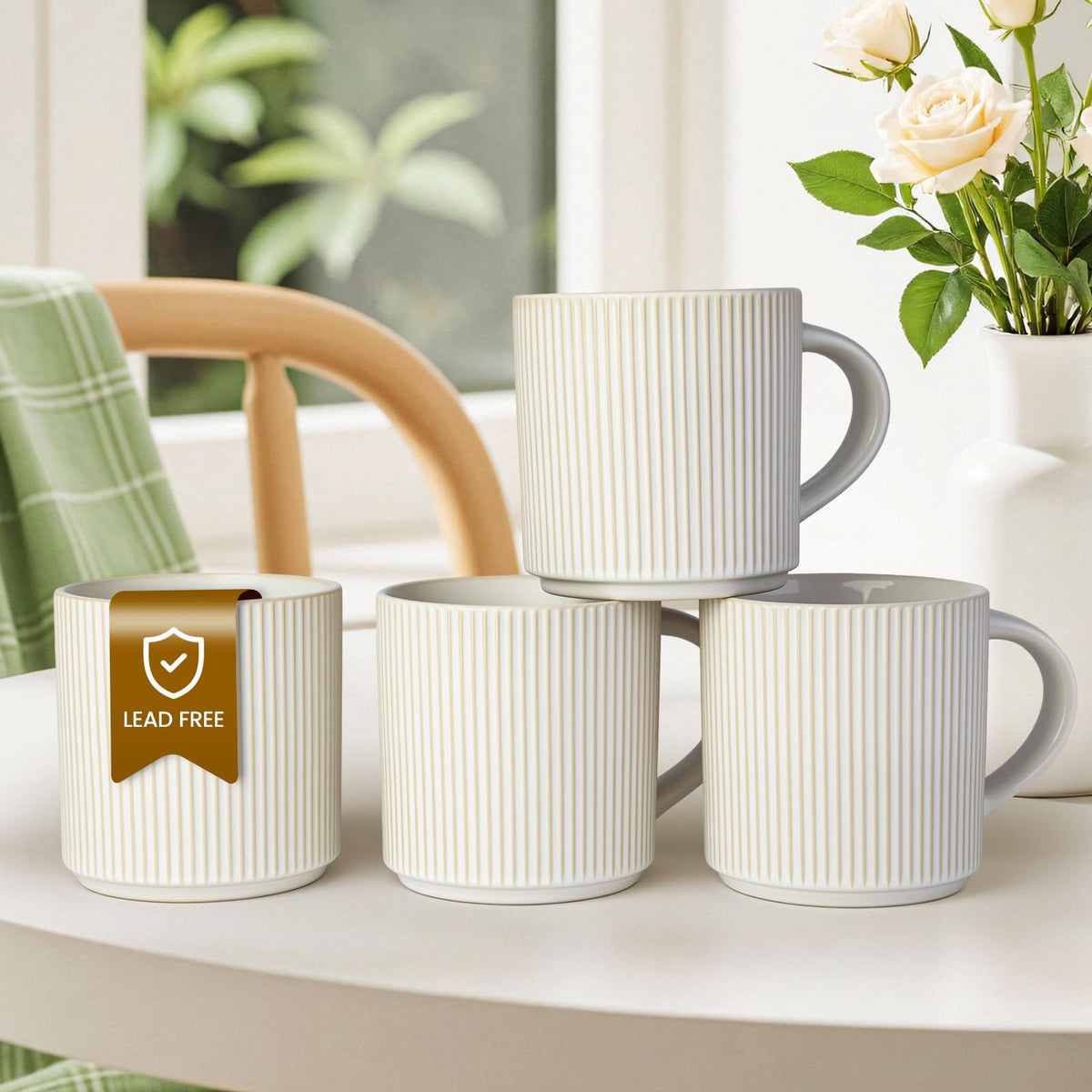 DeeCoo ceramic stoneware mug showcasing durable design